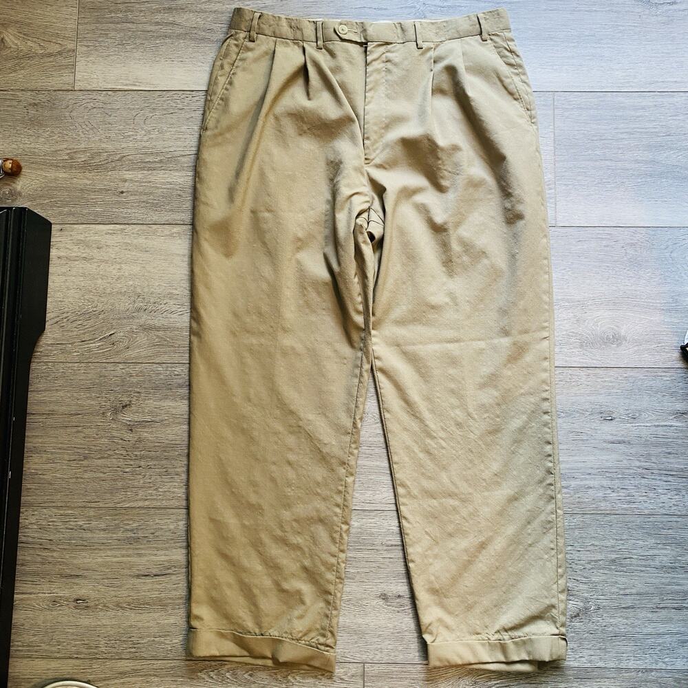 Vintage Lauren Ralph Lauren Pants Mens Dress Trousers Wool Pleated 36X32 Cuffed